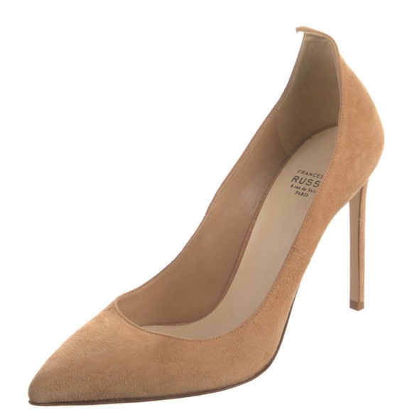 Francesco Russo Paris Suede Pumps Neutral Heel- size 38 - Picture 2 of 5